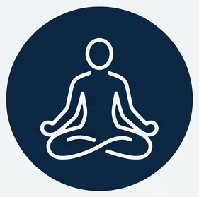 Icon for Yoga and Mindfulness practitioners in Nagpur, representing holistic wellness programs matched to user lifestyle data.